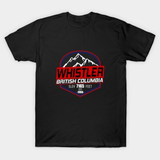 Ski Whistler B.C Canada Skiing and Mountain Biking Paradise T-Shirt